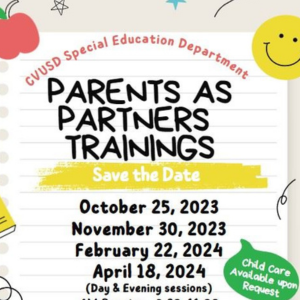  Parents as Partners Dates